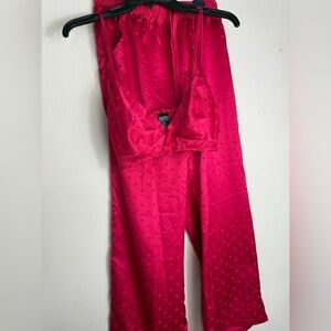 Bras N Things Vibrant Red Satin Pajama Set